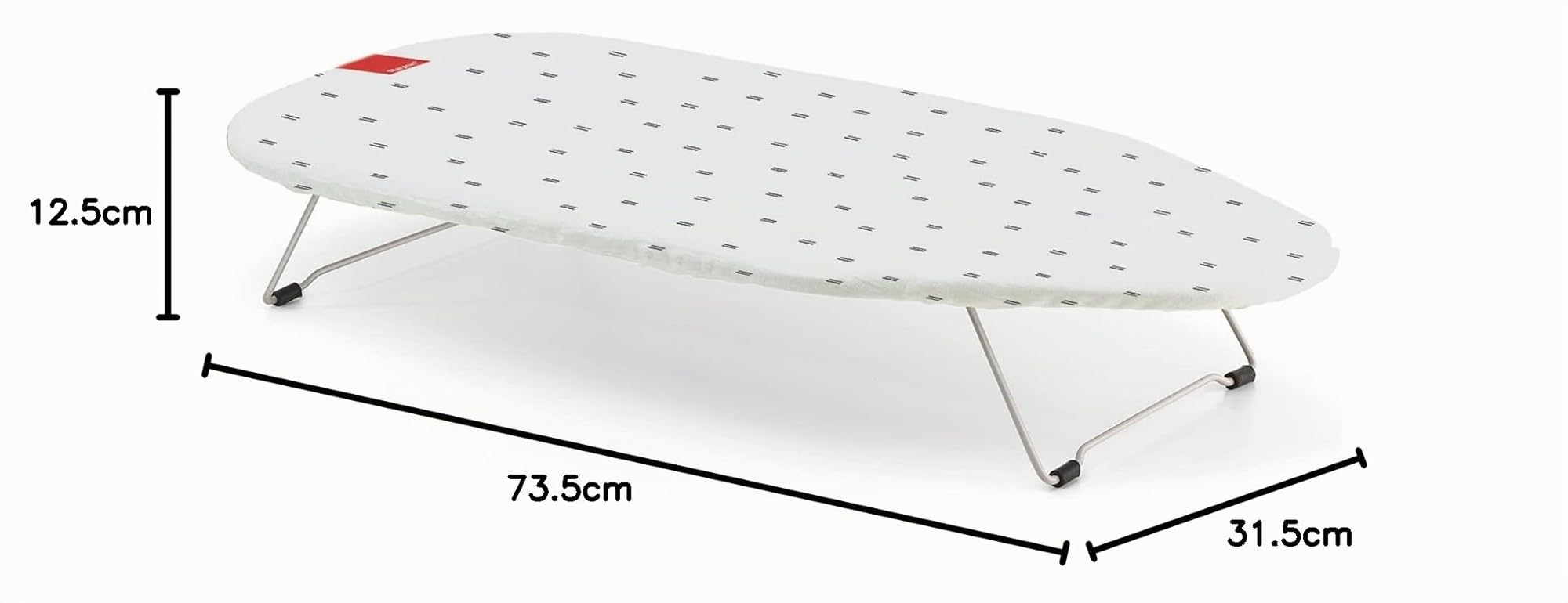 Rayen | Tavola da stiro da tavolo | Minimo spazio piegato | con rete metallica | Adatta per appendere | Dimensioni: 73,5 x 31,5 cm | Stampa