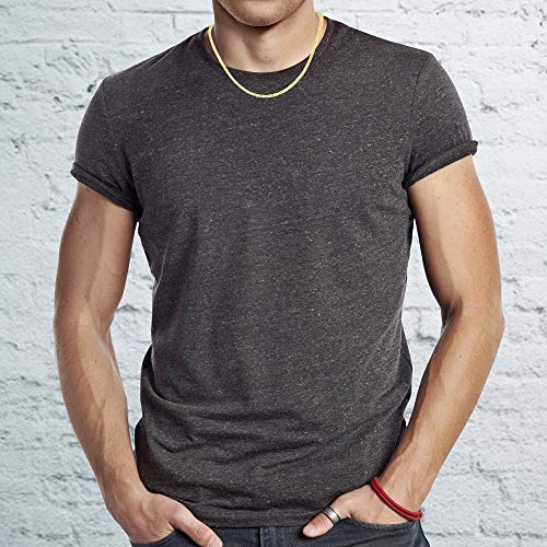 Nuragold 10k Real Yellow Gold Byzantine Square Link 3mm Necklace (18"-30") Italian Jewelry for Men2