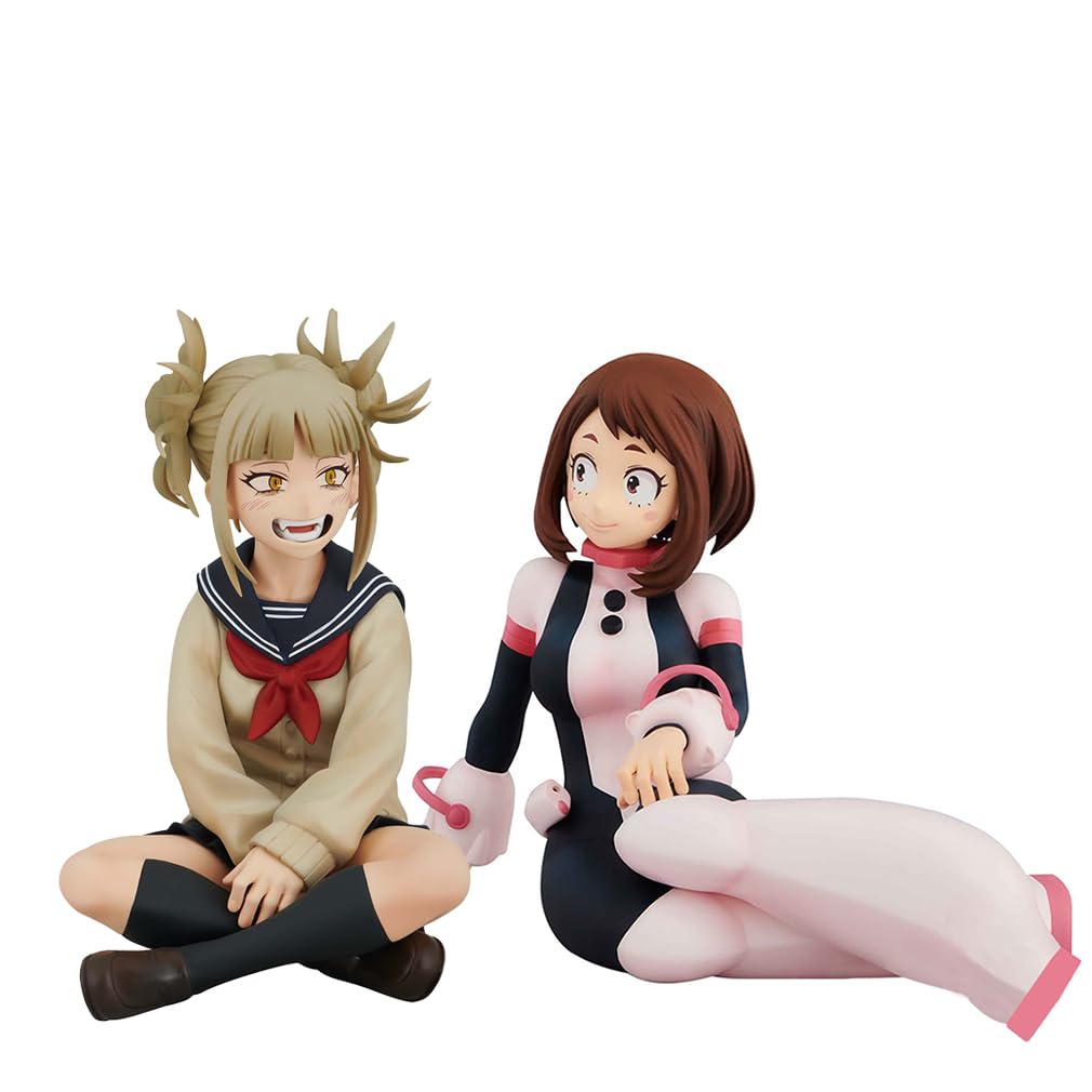 Gooyeh MHA Figure, 2pcs, Gowns Himiko Figure Uraraka Ochako Anime Figure MHA Figures PVC Statue Model 10cm Gown Himiko Statue Uraraka Ochako Merch Collectible Figure Car Sculpture - Toga Himiko+uraraka Ochako
