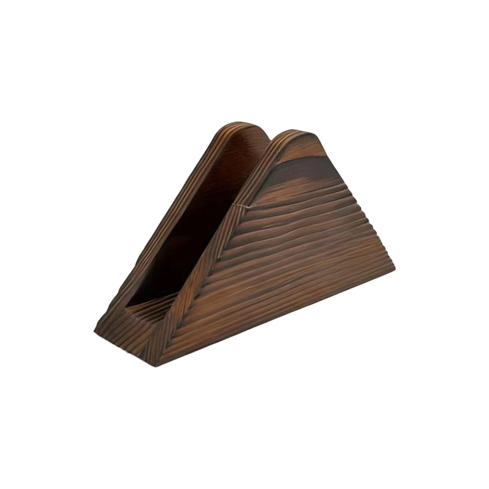 Handcrafted Real Wood Triangle Tissue Holder Sturdy and Stylish for Countertop or Tabletop Kitchen Tissue Holder