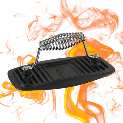 BBQ Dragon Cast Iron Grill Press – Heavy Duty 2.9 lb...