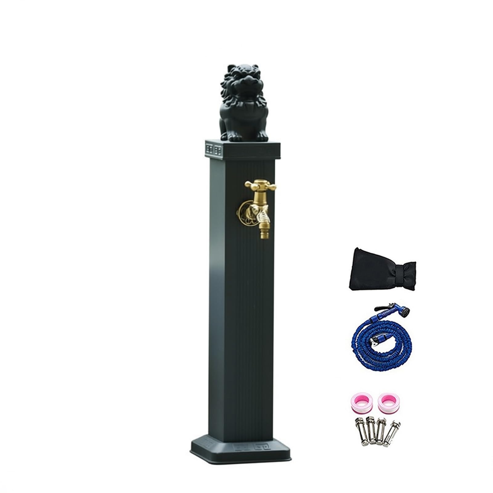 Outdoor Water Faucet, Freestanding Floor Mounted Hydrant Water Tap, Garden Water Column with Side Water Inlet, Suitable for Backyard Irrigation Washing(72cm/28in)