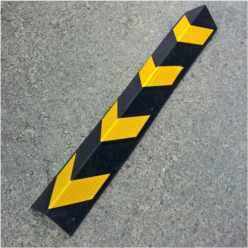 Gumowe ochraniacze narożników zapewniające bezpieczeństwo ścian i podłóg, trwałe, dobrze widoczne osłony na parkingi i magazyny(Yellow-5pcs-80cm)