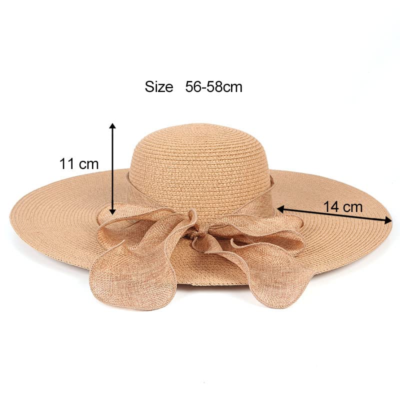 Sombrero de playa plegable para mujer con ala ancha miniatura 2