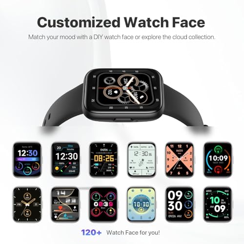 JeeJTek Smart Watches for Men Women - 1.83" HD 2025 Fitness Tracker with 100 Sports Modes, Heart Rate/Sleep Monitor, Bluetooth Call & Music Control IP68 Waterproof for iPhone/Android