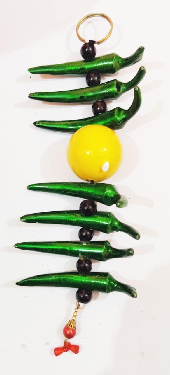 Money VASTU FENG Shui Idols Collection FENGSHUI Nimbu Mirch Wall Hanging Nimbu Mirchi Door Hanging - Remove Negativity