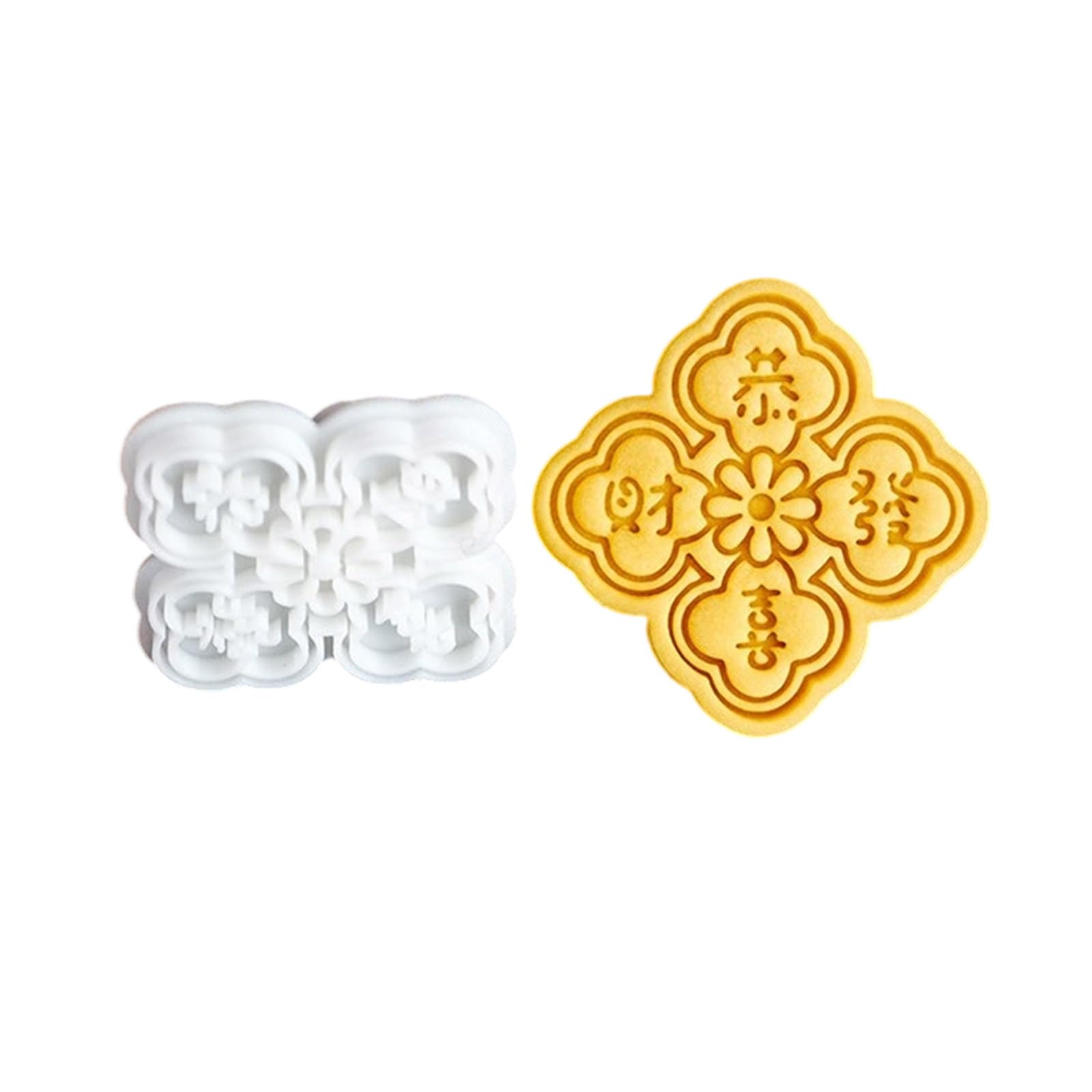 MICFENY New Year Fondant Cookie Mould Biscuit Cookware Baking Mold for Cake Dessert Shop Essential