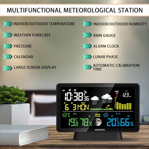 Weather-Station-with-Rain-Gauge-Home-Weather-Stations-Wireless-Indoor-Outdoor-with-Rain-Gauge-Thermometer-Barometric-Pressure-Humidity-Monitor-Atomic-Clock-Digital-Weather-Forecast-and-Alerts