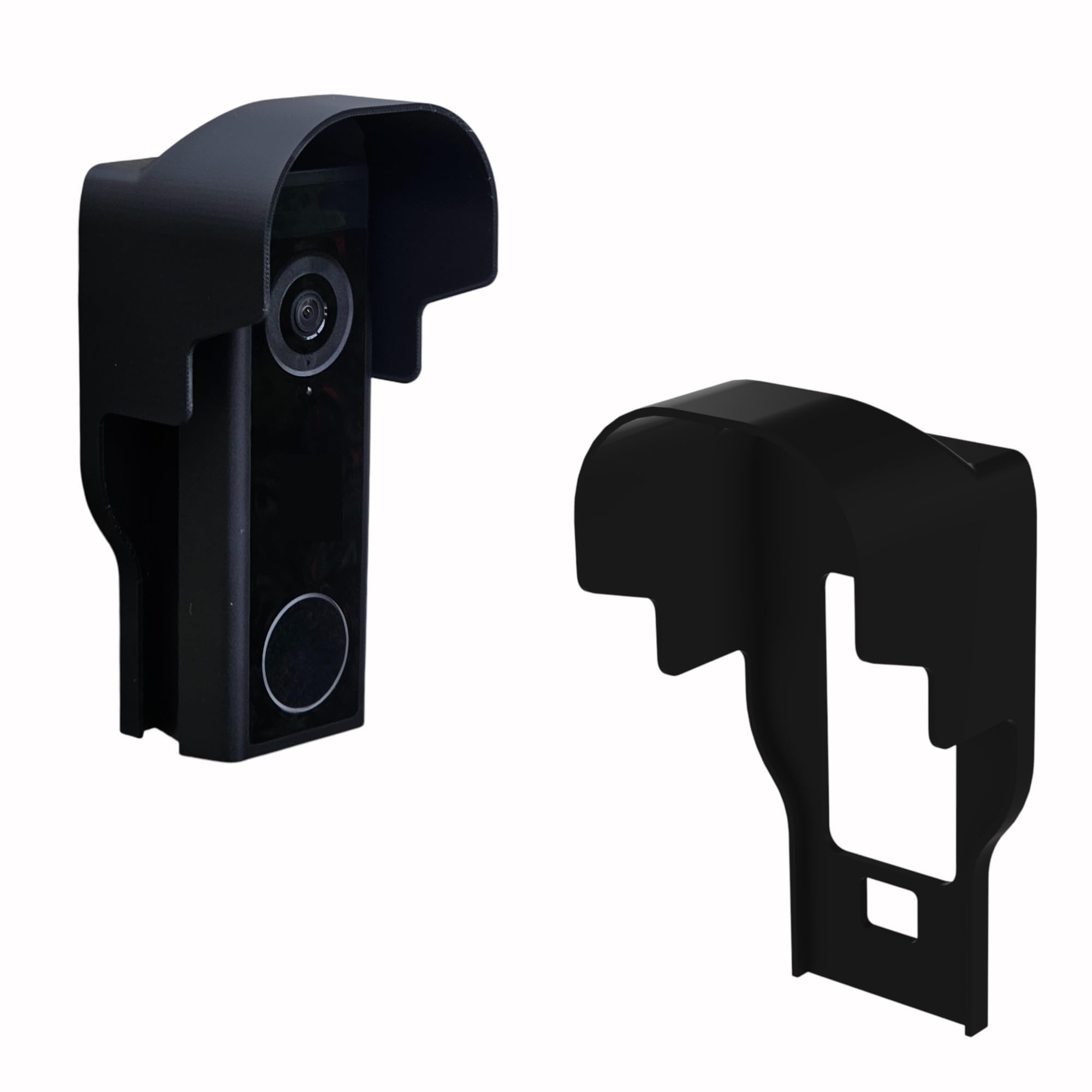 Echopk Black Doorbell Rain Sun Cover Mount Compatible With Eufy C30 C31– Weatherproof Doorbell Protector Housing Hood, Outdoor Doorbell Camera Rain Shield
