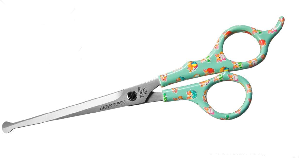 Kenchii Pets - Happy Puppy Home or Professional Dog Grooming Shears/Scissors 6.5 in. Total Length