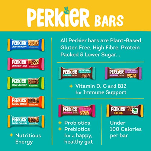 Perkier Cocoa Low Calorie Snack Bars (20 Pack) Vegan Gluten Free