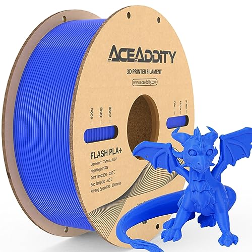 pla filament 175mm flash pla high speed 3d printer filament dimensional accuracy - 002mm 1kg22lbs cardboard spool 3d printing filament fits for most fdm 3d printers 1kg blue