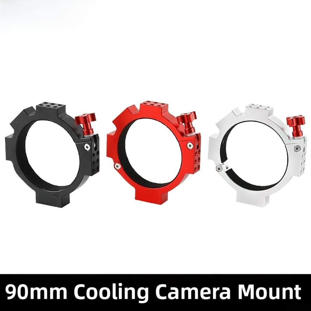 Anillo de tubo de cámara de aluminio de 90 mm para modelos ZWO ASI | Construcción de aleación de aluminio, ID de 90 mm para cámaras refrigeradas ZWO para roscas M6 y 1/4 pulgadas