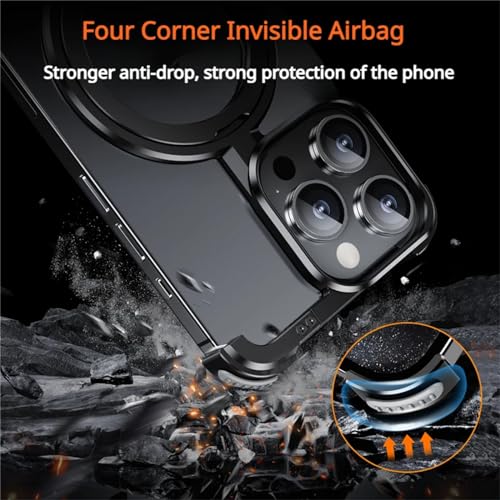Coque iPhone 15 Pro MagSafe en aluminium titanium avec béquille intégrée