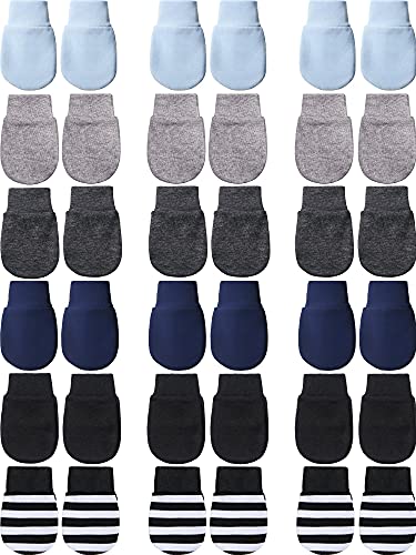 Image of 18 Pairs of Newborn Baby Mittens Infant Toddler Gloves No Scratch Mittens Cotton Gloves for 0-6 Months Baby Boys Girls