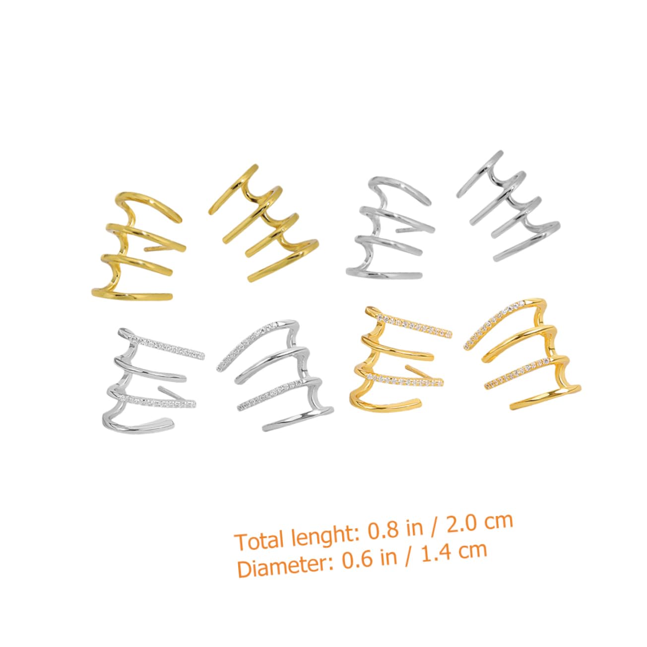 LIFKOME 5 Set Di Eleganti Orecchini A Per Donna Gioielli Alla Moda Look Alla Moda Per Balli Di Fine Anno Feste Di Natale 4 Paia * 5
