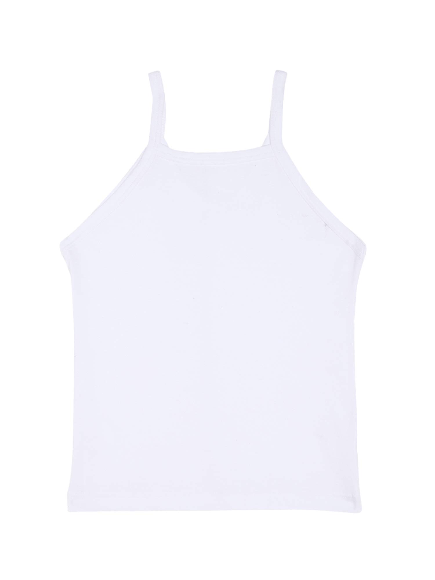 BODYCARE KIDS Girls White Dori Neck Sleeveless Vest Pack of 6 (80 cm / 10-12 Yrs) 1