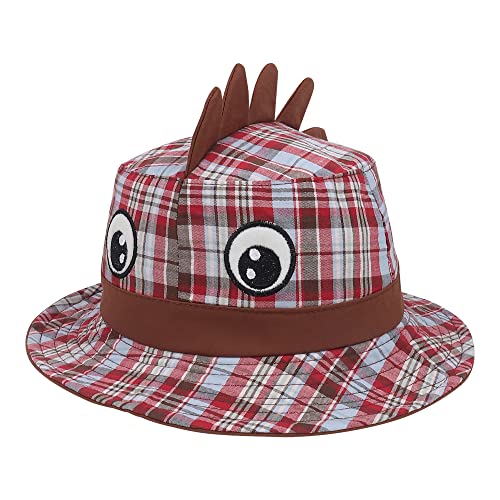Image of TOTOMO Bucket Check Printed Summer Blue Cap for Kids, Baby Girls and Boys Sun Protection Hat for 4 to 5 Years Children