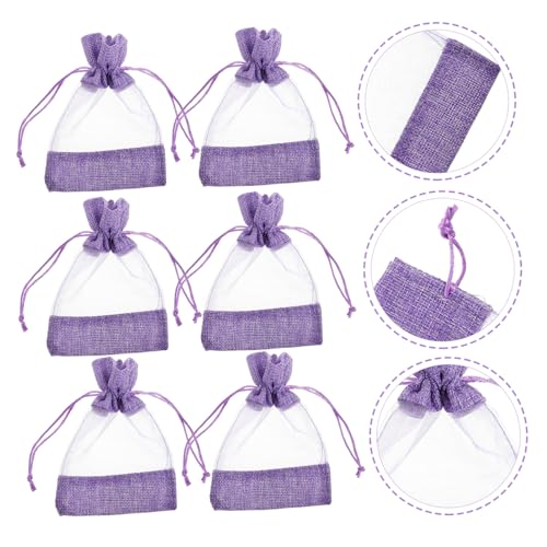 Bolsas de Saquitos Lavanda 10 piezas con cierre de cordón miniatura 7