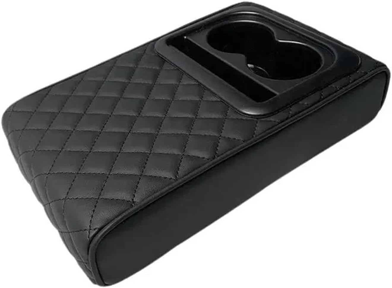 【ノーブランド品】車のアームレストボックスマット 車のセンターコンソールアームレストカバー、メモリーフォーム、カップホルダー付き高さ調整パッド、ユニバ★送料込