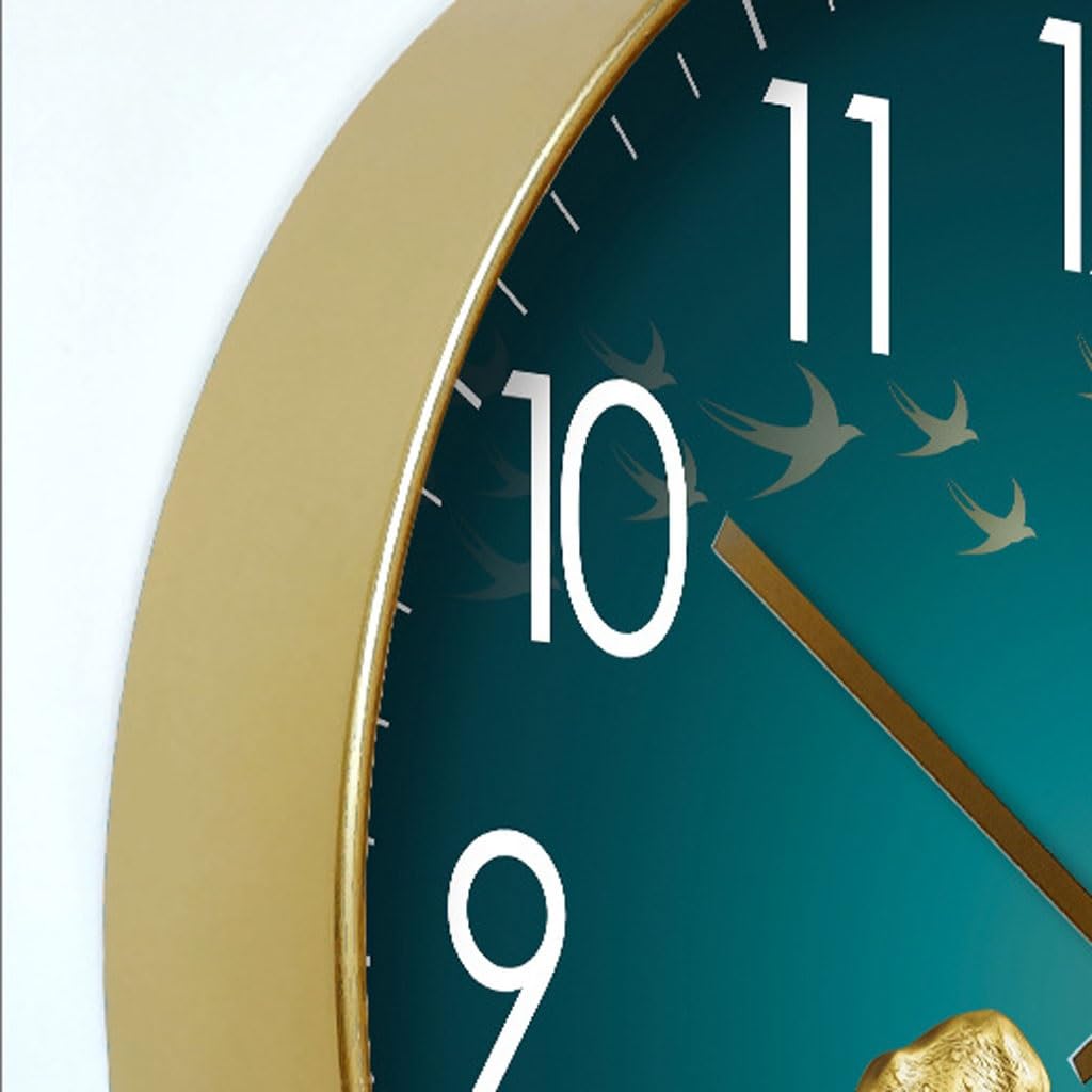 Orologio da parete Orologio da parete in stile cinese Orologio da soggiorno Orologio da parete semplice nordico Orologio da casa Orologio silenzioso Reloj De Pared(A)