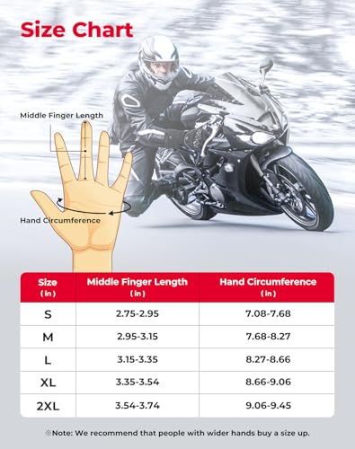 Kemimoto Heated Motorcycle Gloves For Men And Women Upgraded 7.4V 2500Mah thumb #5