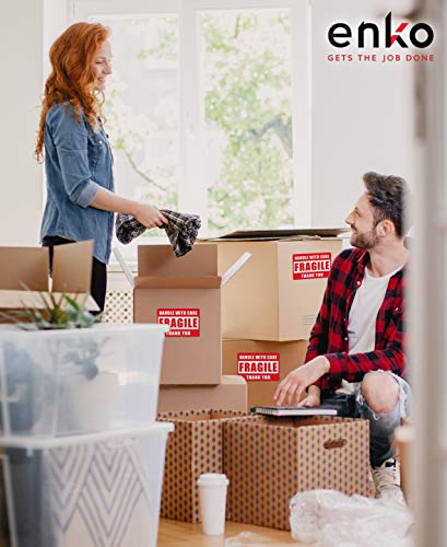 Enko - 2 X 3 Inch Fragile Stickers Handle With Care Warning Packing Shipping Label - Permanent Adhesive (10 Roll, 5000 Labels) #TOP6