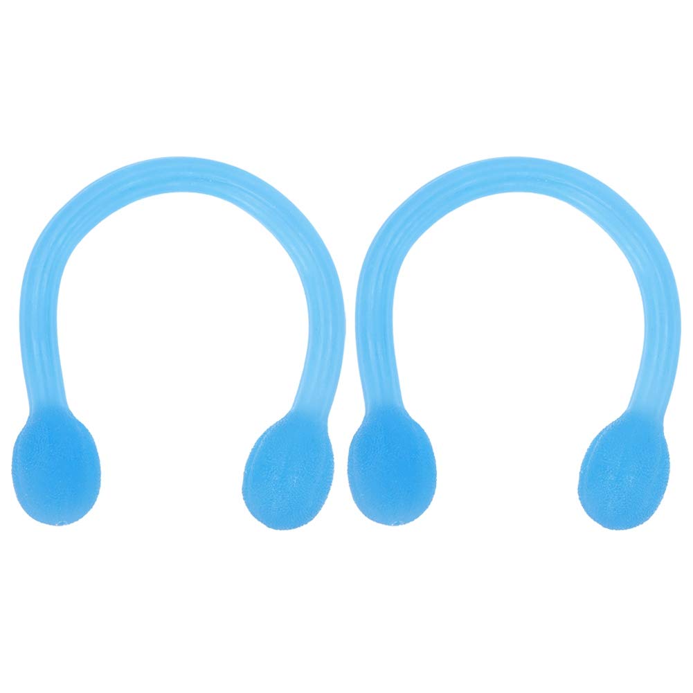 Portable, 2PCS High Elastic Silicone Yoga Pull Rope Compact, and Effective, Blue Color Pull Rope