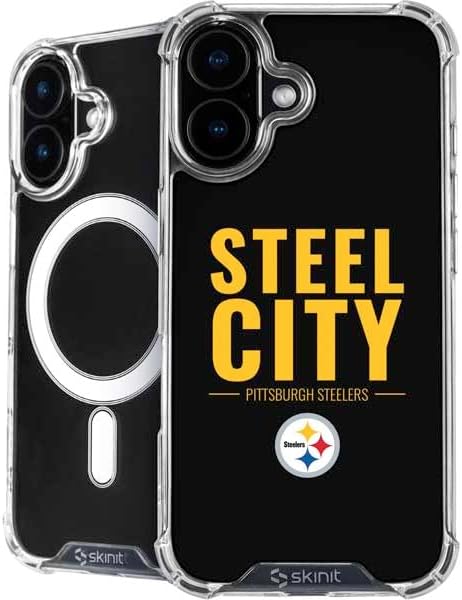 Skinit Phone Case Compatible with MagSafe iPhone 16 - Officially Licensed NFL Pittsburgh Steelers Design