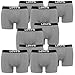 Produktbild 10er Pack Herren Levis Solid Basic Boxer Brief Boxershorts Unterwäsche Pants, Farbe:758 - Middle Grey mélange, Bekleidungsgröße:M