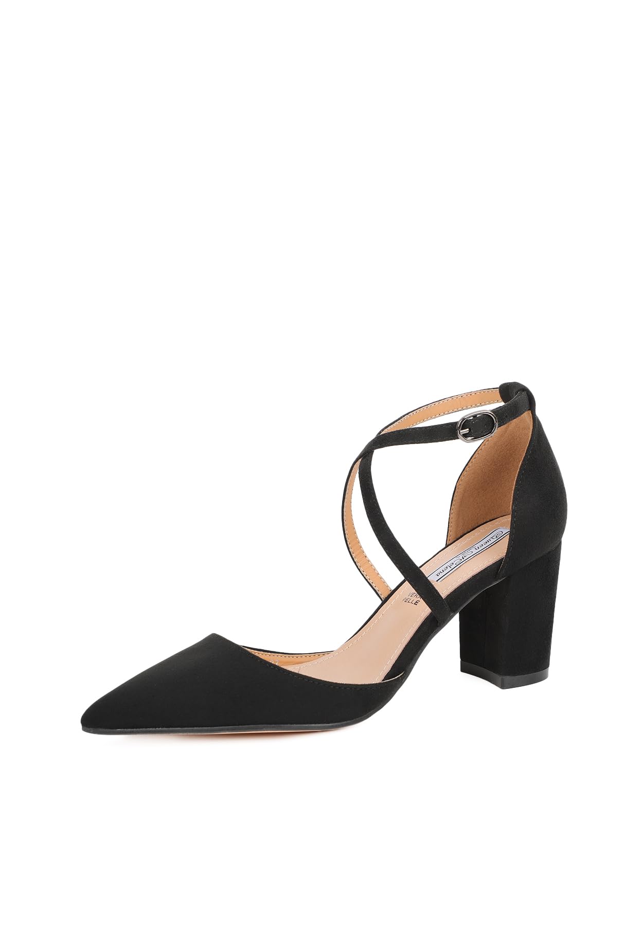 QUEEN HELENA Décolleté con Fascia Incrociata Scarpe a Punta con Tacco Elegante Donna ZM9631