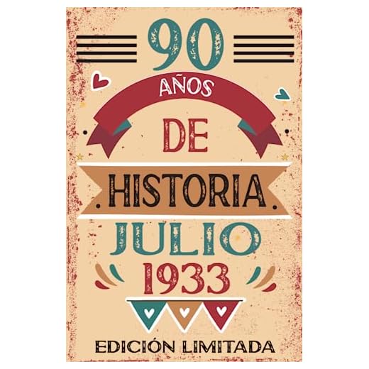 90 Años De Historia Julio 1933: Libro de visitas, cuaderno, 110 páginas de felicitaciones, idea de regalo, regalo Para la esposa, novia, mujer, La madre