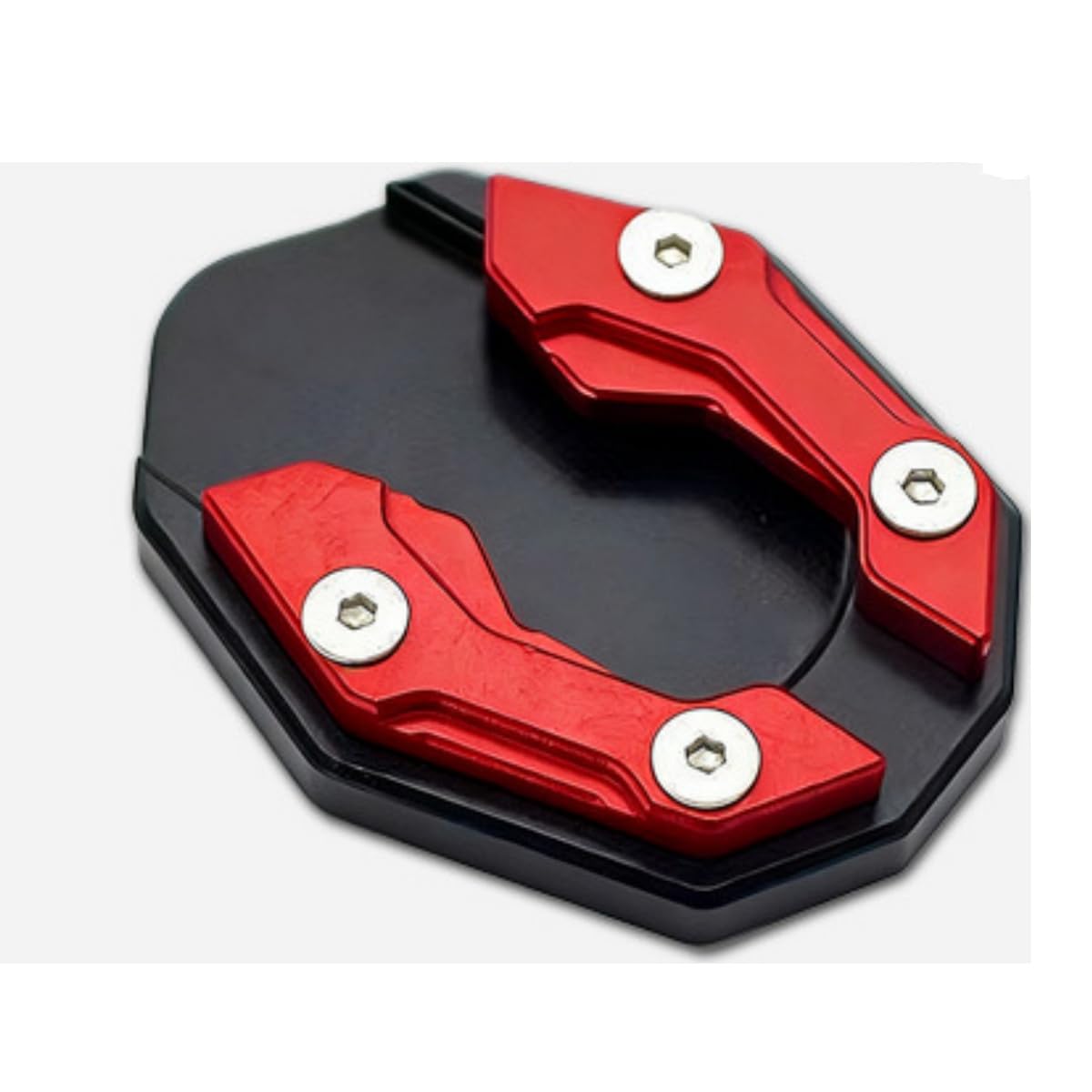 Woniyal Motorcycle Side Stand Pad for Triumph Trophy 1972-2003,Enlarged Kickstand Base Plate Extension Plate Support Foot Protector Durable,Red