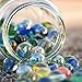 MANSHU 60 Pieces Glass Marbles for Marble Games, 0.63 inch, 6 Colors.