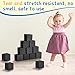 10 Pieces Foam Pit Blocks Foam Pit Cubes Trampoline Blocks Padding for Gymnastics Parkour Courses Trampoline Arenas BMX, Charcoal Gray