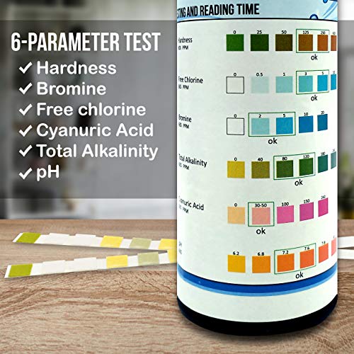 JJ-CARE-240-Strips-Spa-Test-Strips-for-Hot-Tubs-6-in-1-Spa-Test-Kit-Test-Strips-for-Pools-and-Spa-Hot-Tub-Testing-Strips-for-Chlorine-Bromine-Hardness-pH-and-More-Pack-of-4-Bottles JJ-CARE-240-Strips-Spa-Test-Strips-for-Hot-Tubs-6-in-1-Spa-Test-Kit-Test-Strips-for-Pools-and-Spa-Hot-Tub-Testing-Strips-for-Chlorine-Bromine-Hardness-pH-and-More-Pack-of-4-Bottles