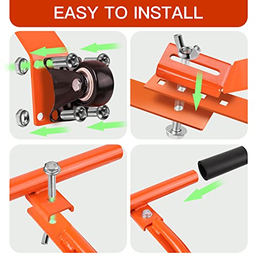 2 Pk Heavy Duty Ladder Roof Hook With Wheel Rubber Grip T-Bar,Suitable For Climbing Steep Roofs, Able To Bear 500 Pounds #TOP4