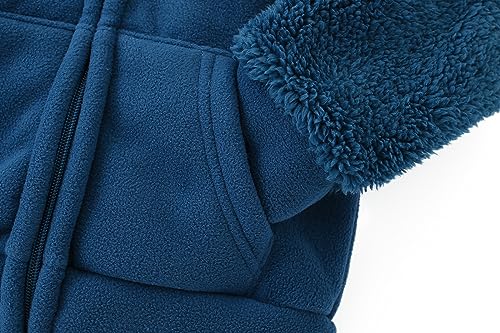 AMIYAN Bear Ears Shape Fleece Warm Hoodies Clothes Toddler Zip-up Light Jacket Sweatshirt Outwear For Baby Boys4