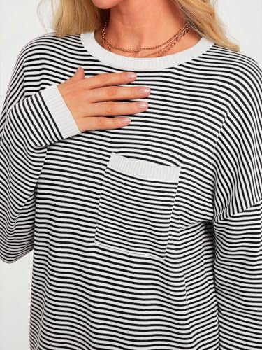 Image of LILLUSORY Womens Striped Lightweight Sweaters 2026 Fall Fashion Outfits