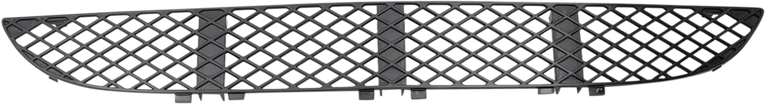 TRQ Front Center Lower Grille Black Compatible with 2000-2003 Mercedes-Benz E320 2000-2002 E55 AMG MB1036101