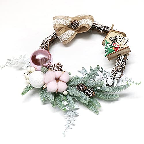 Qagazine Kerst Kunstmatige Wijnstok Garland Kleurrijke Mooie Rotan Muur Venster Deur Kerst Krans voor Voordeur Kerstboom… - Afbeelding 3