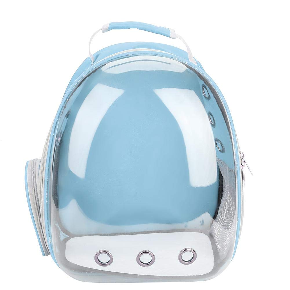 Fdit Pet Carrying Bag Cat Portable Backpack Capsule Space Transparent Breathable Cage(Blue)