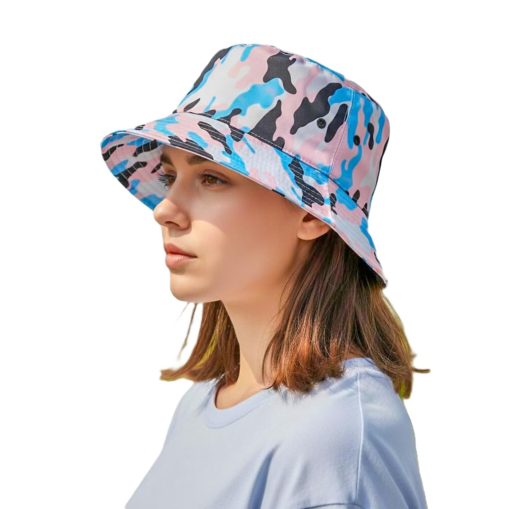 tomorrow fashion | Bucket hat for Women's| Reversibe Designe 2 in 1 | Bucket Hat Trendy Summer Sun Protection Travel Beach Festival Cap | Stylish Lightweight & Packable hat-picture-25