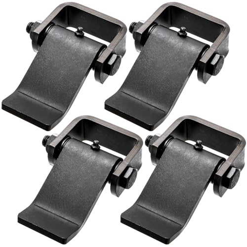Coloch 4 Pack Weld On Dump Trailer Hinges for Door Steel Truck Gate Hinge Heavy Duty Trailer Door Hinge Strap Style Short Leaf Greaseable Tailgate Hinge