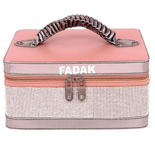 Image of FADAK Cosmetic Makeup for Beauty Case Wedding Makeup Brushes Pouch Tikli Organizer Travel Large Vanity Mirror Box Storage Bag Jewelry Bridal Box (Multi Colour)