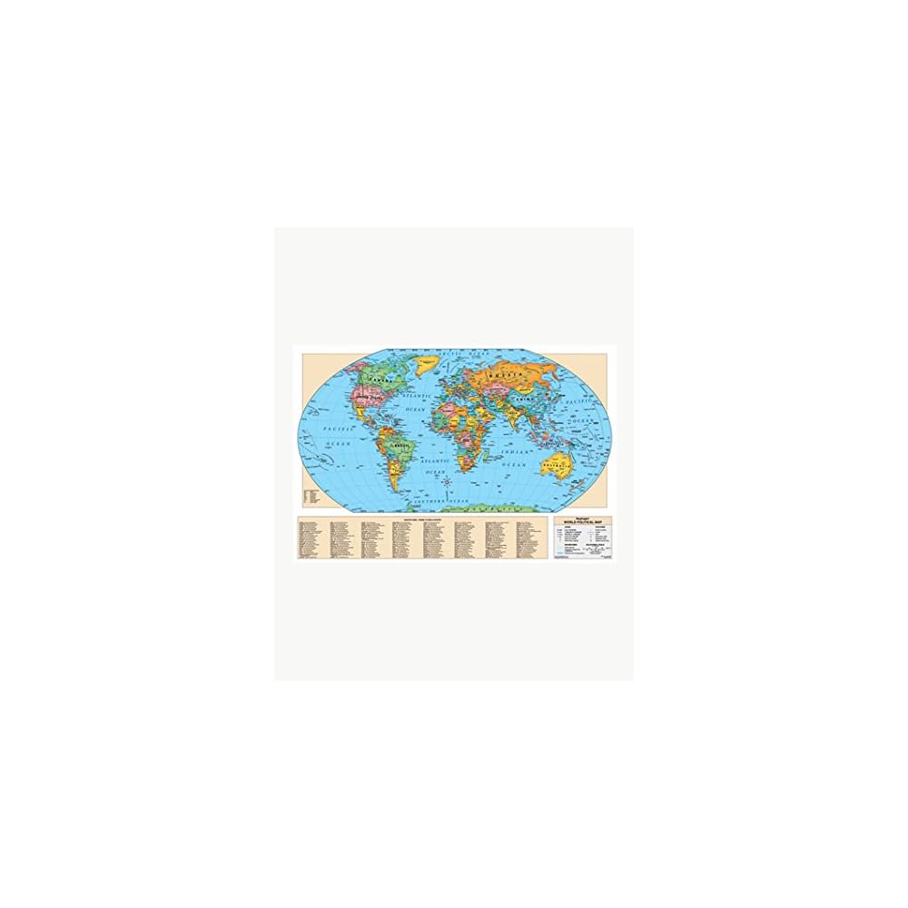 Buy Replogle Wall map Set Laminated USA and Laminated World map, Made