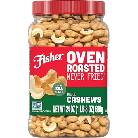 Fisher Snack Oven Roasted Never Fried Whole Cashews Cover