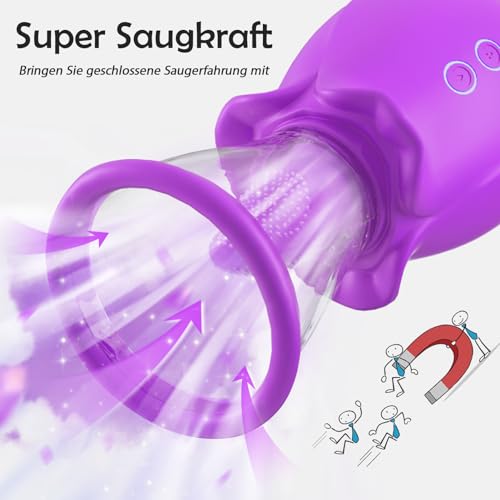 Glanvoo Vibratorensets für frauen AI-Sync Vibrator,Sex Spielzeug für Die Frau Zunge Vibration für Frauen mit 3Saugstärken 7Leckenmodus,Dildo Sex Toys Sexspielzeug für Paare Extrem Sex