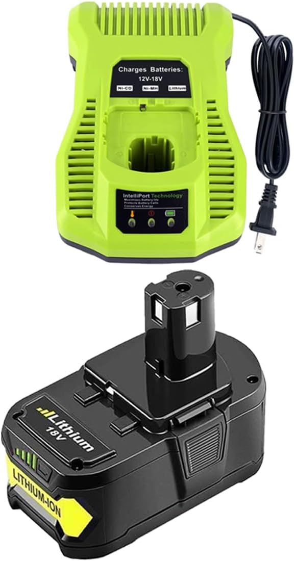 Atcuji 18V Battery and Charger Combo for Ryobi 18Volt