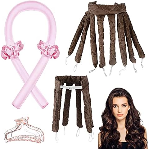 Juego de 2 rulos sin calor para cabello largo y medio Cover